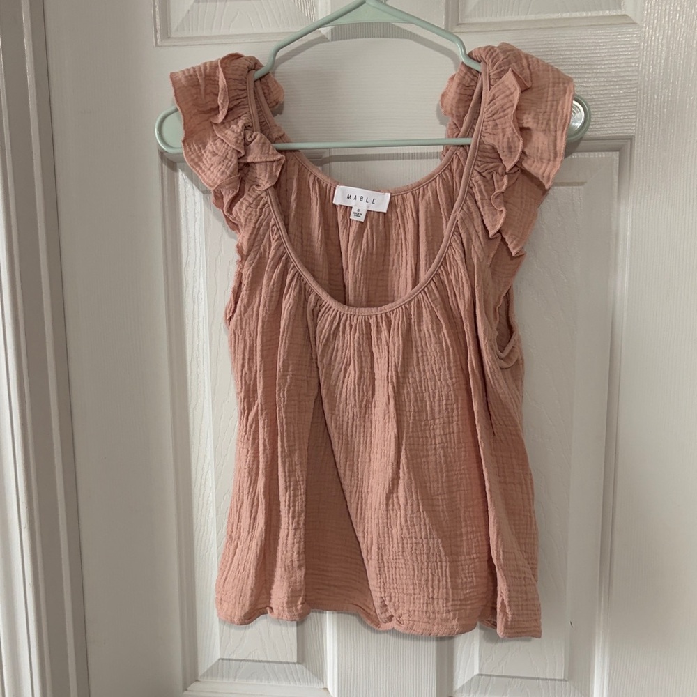 Ruffle Sleeve Blouse